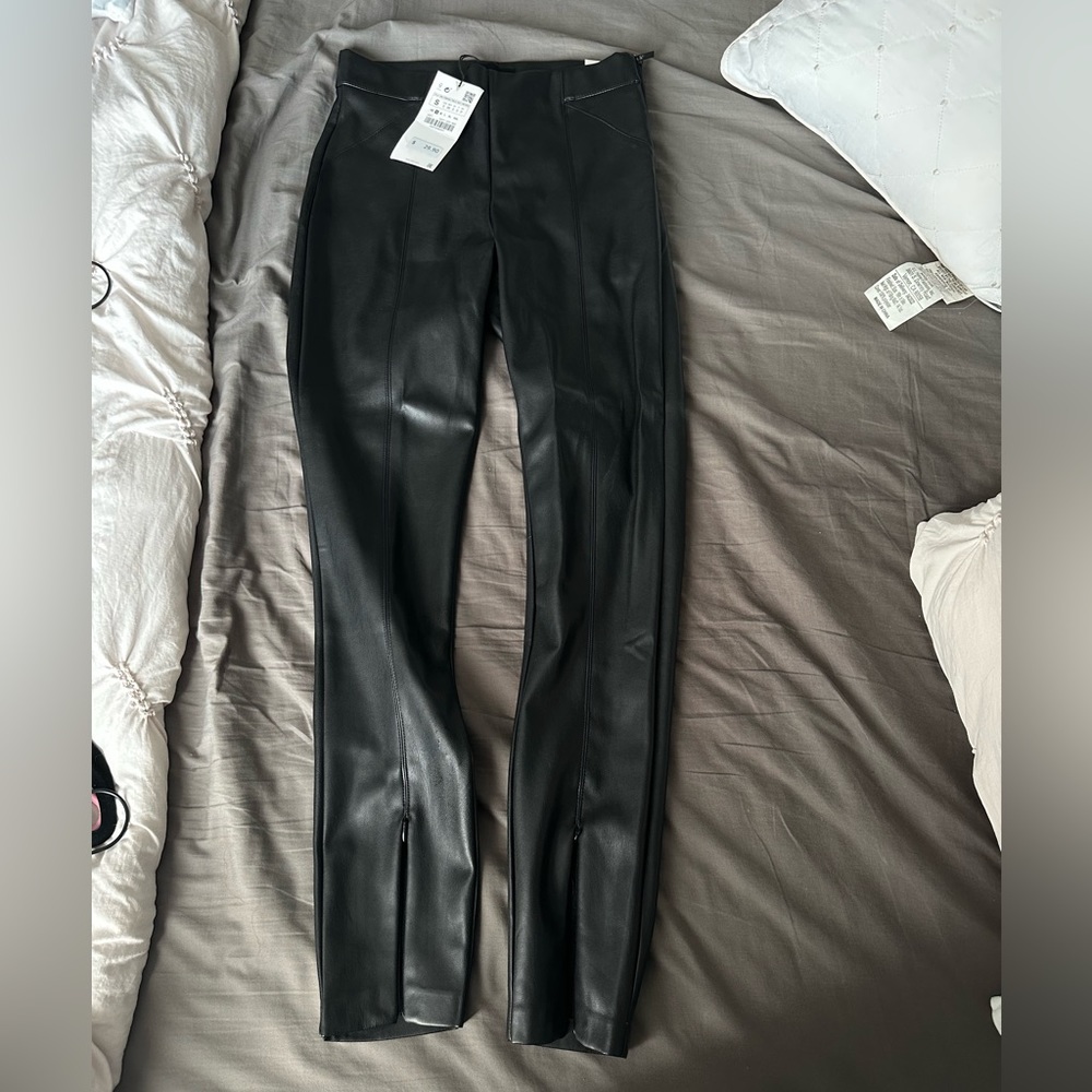 Zara fake leather pants